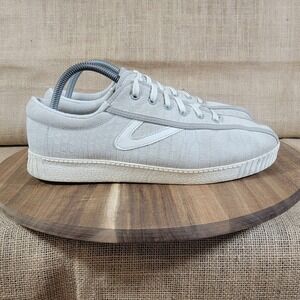 Tretorn Nylite Plus Leather Sneakers‎ Women's 9.5M Gray Crocodile Print Shoes